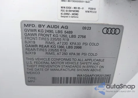 2024 Audi Q5 Premium 45 Tfsi S Line Quattro из США, поврежденный, VIN WA1GAAFY3R2012962